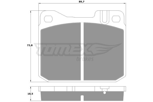TOMEX BRAKES Комплект тормозных колодок, дисковый тормоз TX 10-224